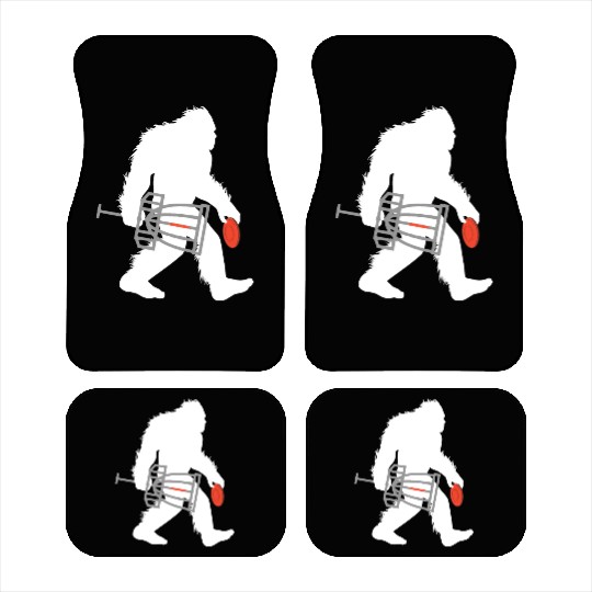 Bigfoot Disc Golf Cryptid Sasquatch Disc Golfer Car Mats