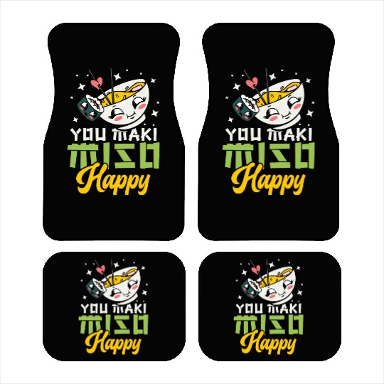 You Maki Miso Happy Ramen Lover Japan Japanese Car Mats