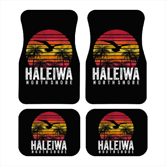 Haleiwa Hawaii HI North Shore Sunset Surf Surfing Car Mats
