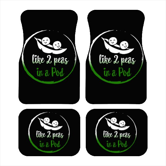 Peas Vegetable Car Mats, Like 2 Peas In Pod,
