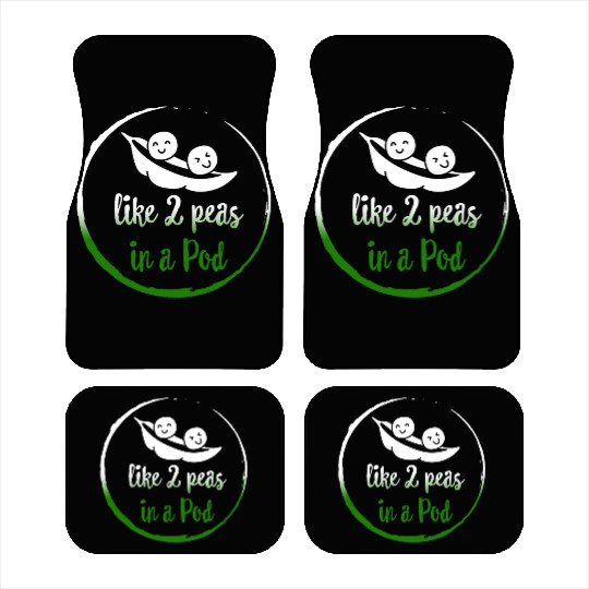 Peas Vegetable Car Mats, Like 2 Peas In Pod,