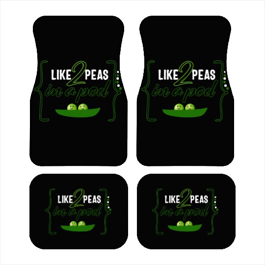 Peas Vegetable Car Mats, Like 2 Peas In Pod,