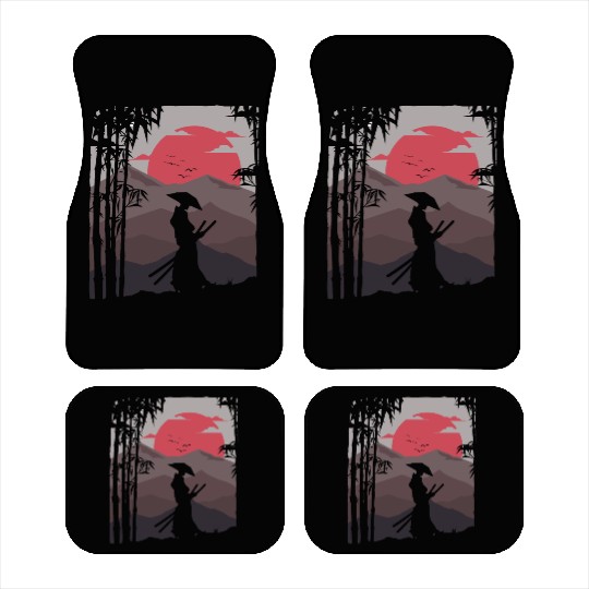 Artistic Samurai Sunset Bushido Nature Japanese Car Mats