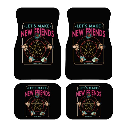 Let's Make New Friends, Retro Occult Wiccan Car Mats