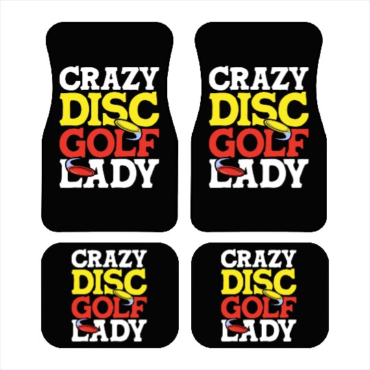 Crazy Disc Golf Lady Disc Golfer Car Mats