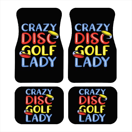 Crazy Disc Golf Lady Disc Golfer Car Mats