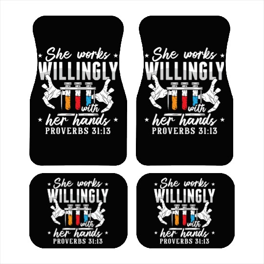 Lab Tech She Works Willingly Laboratory Technician Car Mats