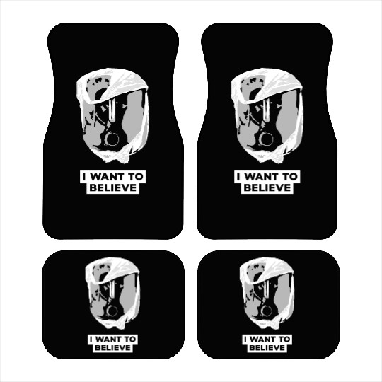 I Want To Believe 001 B-W Skull Car Mats