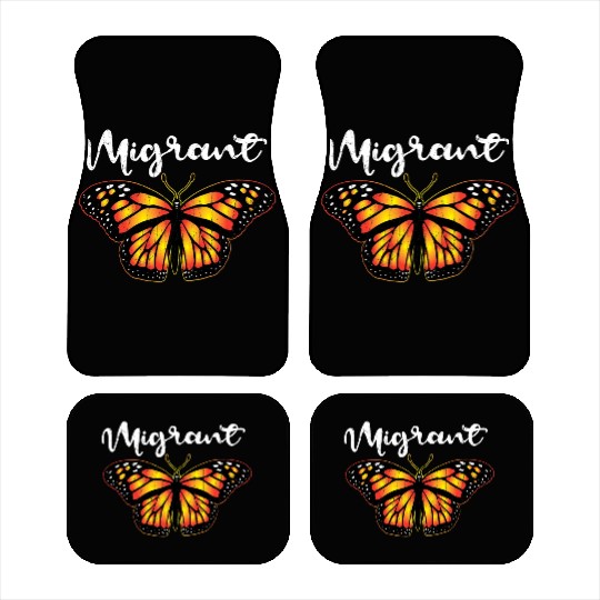 Migrant Monarch Butterfly Lover Cute Butterflies Car Mats