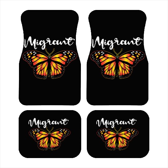 Migrant Monarch Butterfly Lover Cute Butterflies Car Mats