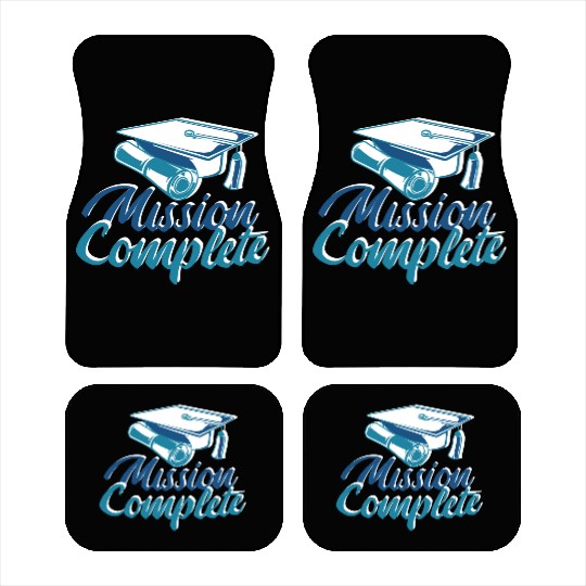 Mission Completed Graduation University Done Missi Car Mats