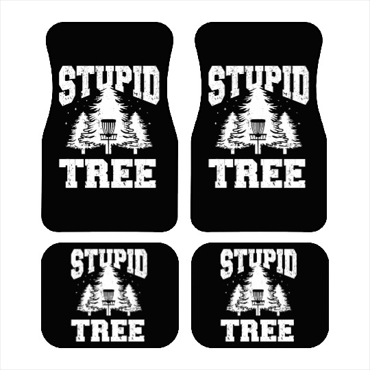 Stupid Tree Funny Disc Golf Car Mats