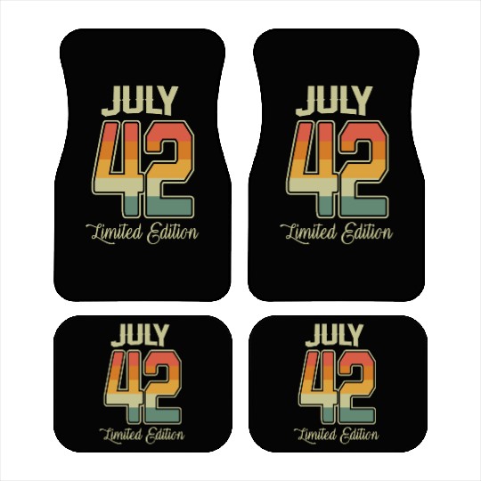 Vintage 80th Birthday July 1942 Sports Gift Car Mats