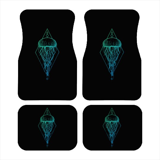 Colorful JellyFish Illustration Design Car Mats