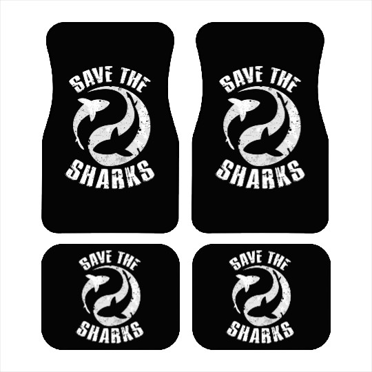 Save The Sharks Protect Ocean Scuba Diving Car Mats