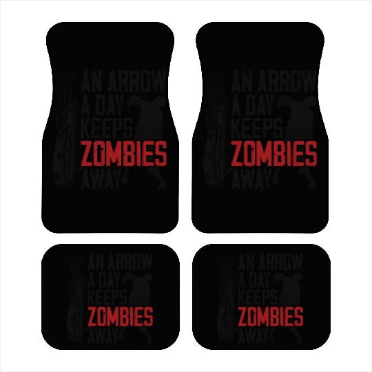 Archery Bow Archer Zombie Vintage Car Mats
