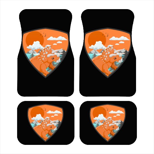 triceratops predators in mountains Car Mats