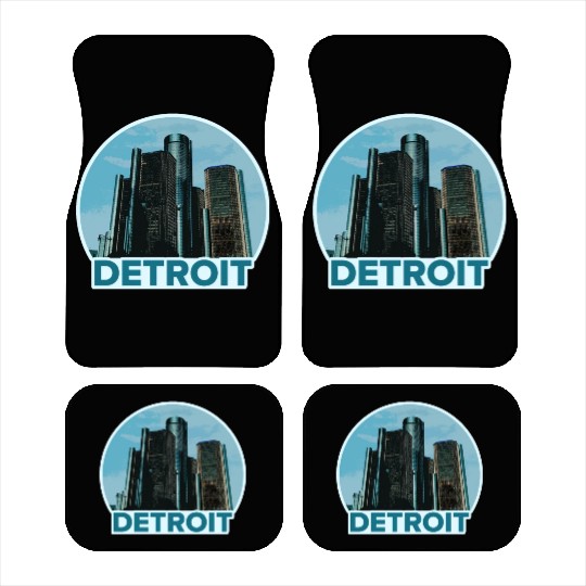 Detroit Skyline Car Mats