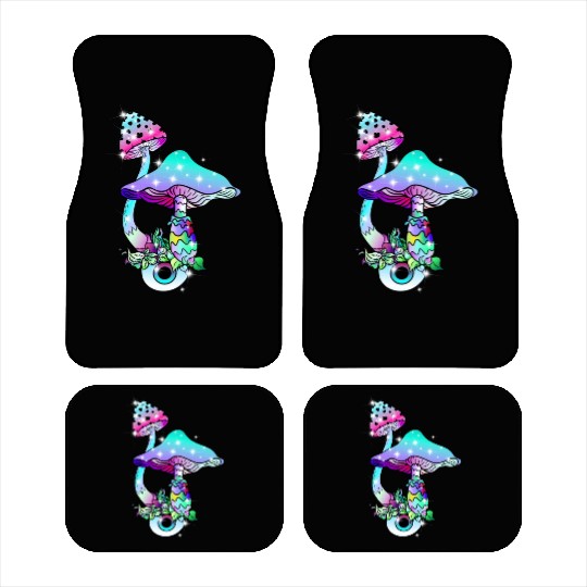 Magic Mushrooms Eye Psychedelic Art Car Mats