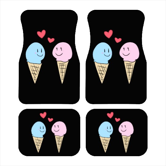 love eat ice cream valentines day sweet Car Mats