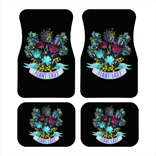 Plant Lady Car Mats Gardening Gift Garden Watercolor