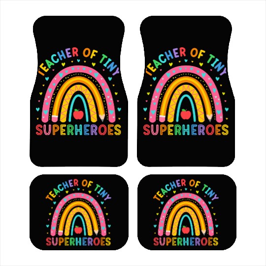 Teacher Of Tiny Superheroes Funny Pre-k Teacher Car Mats
