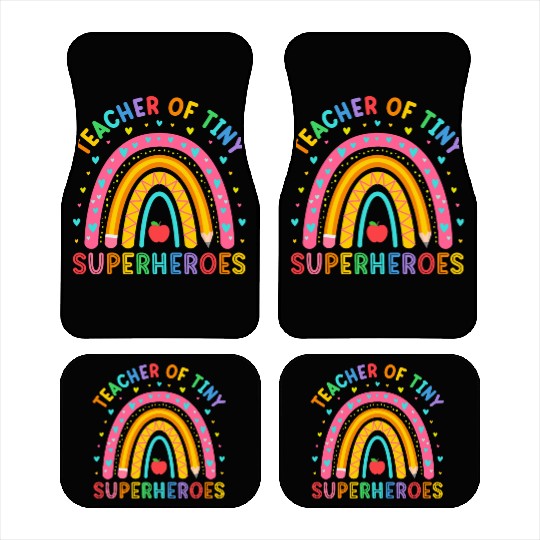 Teacher Of Tiny Superheroes Funny Pre-k Teacher Car Mats