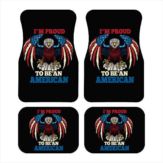 America Proud To Be American Flag 4th Of July Car Mats