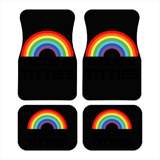 Tacos and Titties Funny LGBT Gay Pride Gifts LGBTQ Car Mats