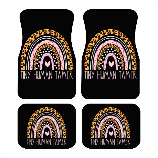 Tiny Human Tamer Bohemian Rainbow Daycare Teacher Car Mats