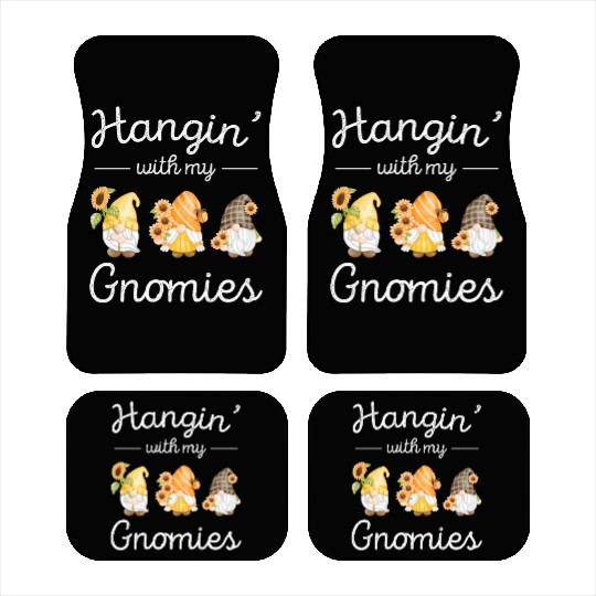 Sunflower Gnome Women Summer Floral Hippie Gnomes Car Mats