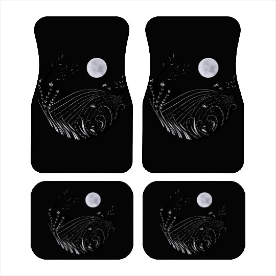Full moon landscape Car Mats