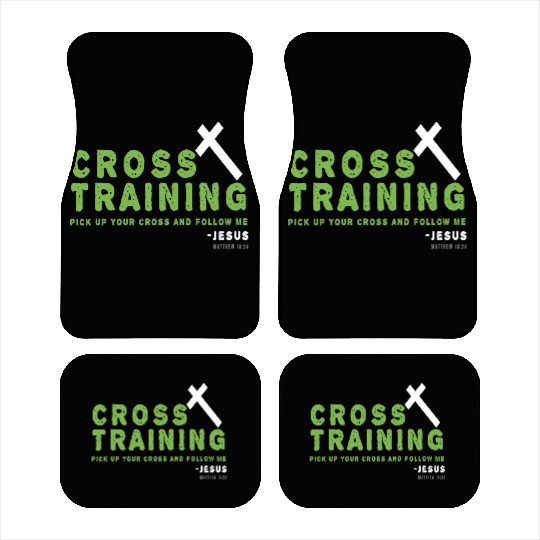 Christian Cross Training Running Bible Design Car Mats