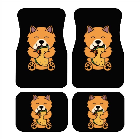 Pomeranian Taco Lover Car Mats
