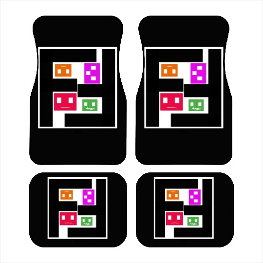 Geometric Cubes In Game - multi-sided cubes Car Mats