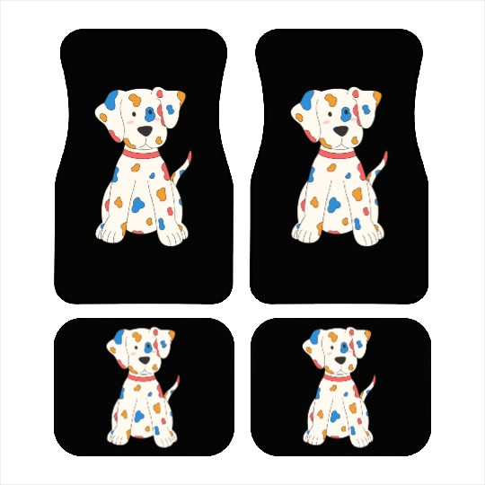 Cute and Colorful Dalmatian Dog Baby Car Mats