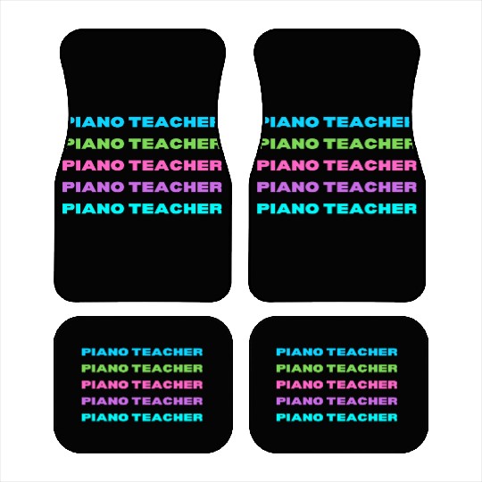 Piano Teacher Multi Color Car Mats