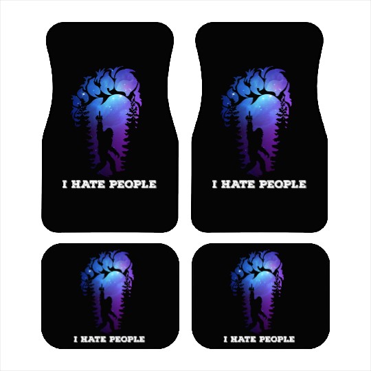 Bigfoot Footprint I hate people camping Car Mats