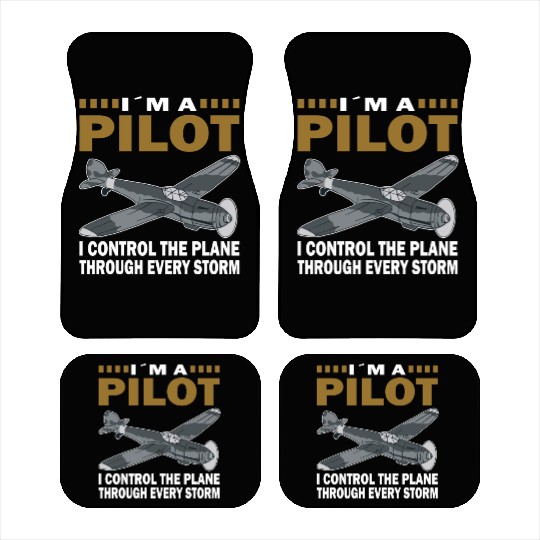Pilot control through every storm airplane flying Car Mats