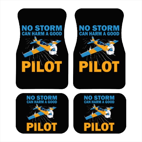 Pilot no storm can harm airplane aviation aircraft Car Mats