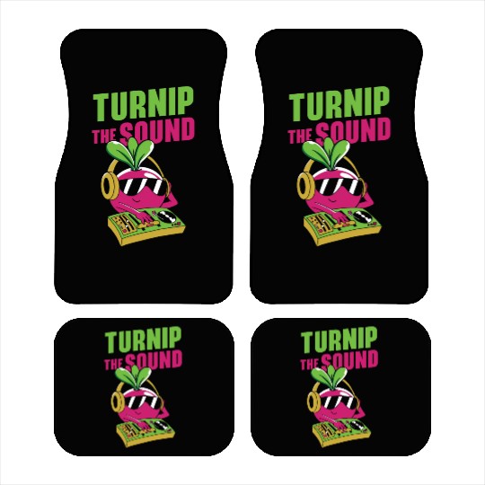 Music Turnip Party Music Lover Vegetable Car Mats