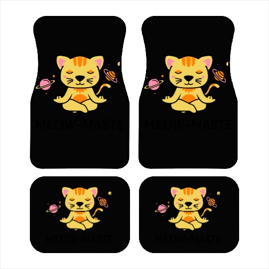 zen yoga cat space meditation sport training Car Mats