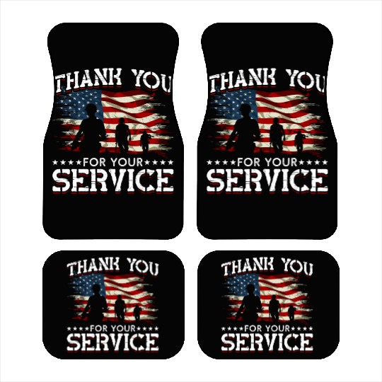 Memorial Day American Flag Patriotic Soldier US Car Mats
