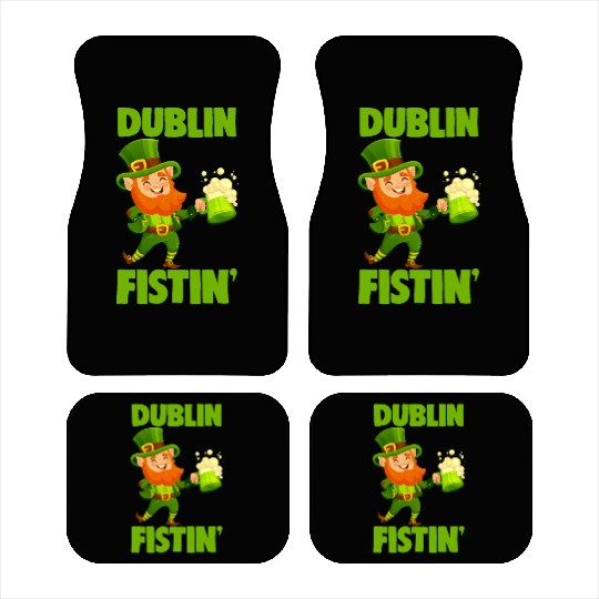 St. Patrick's Day Beer Drinking Dublin Fistin Car Mats