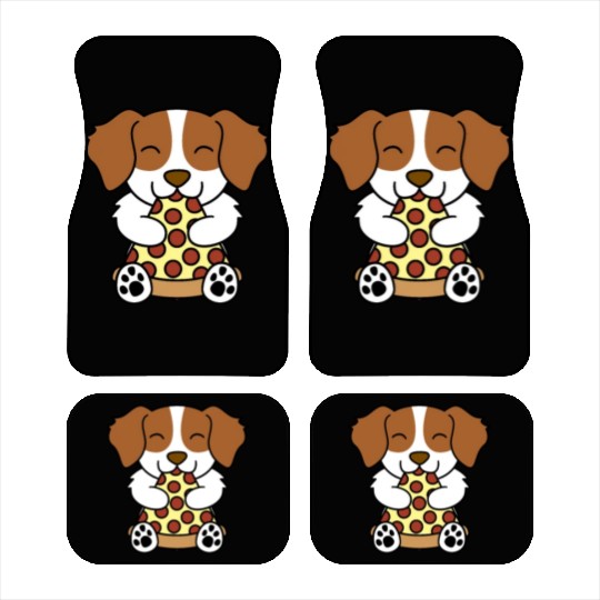 Brittany Spaniel Pizza Lover Car Mats