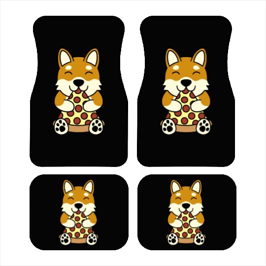 Shiba Inu Pizza Lover Car Mats