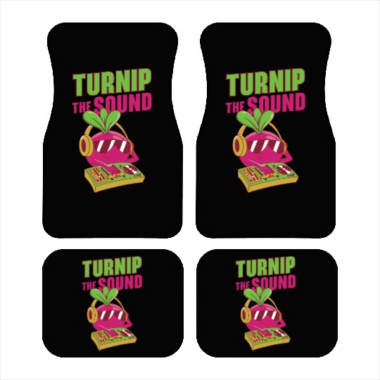 Music Turnip Party Music Lover Vegetable Car Mats