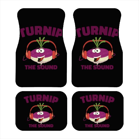 Music Turnip Party Music Lover Vegetable Car Mats
