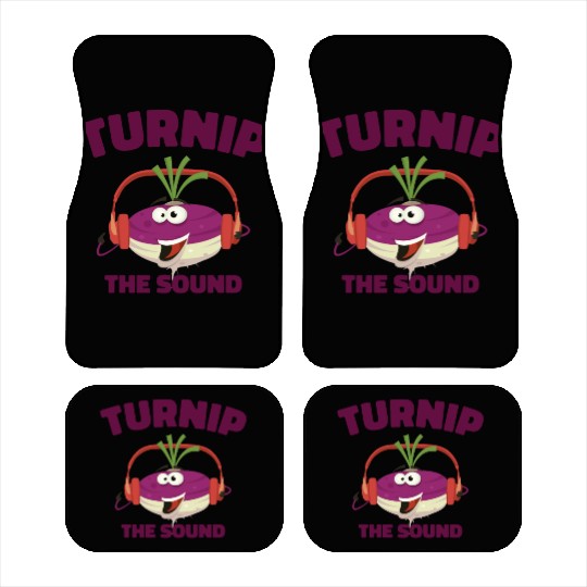 Music Turnip Party Music Lover Vegetable Car Mats