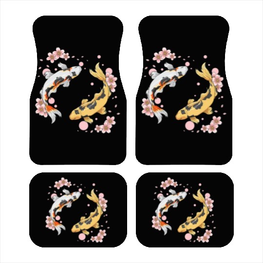 Japanese Koi Fish Carp Pond Japan Tattoo For Koi Car Mats